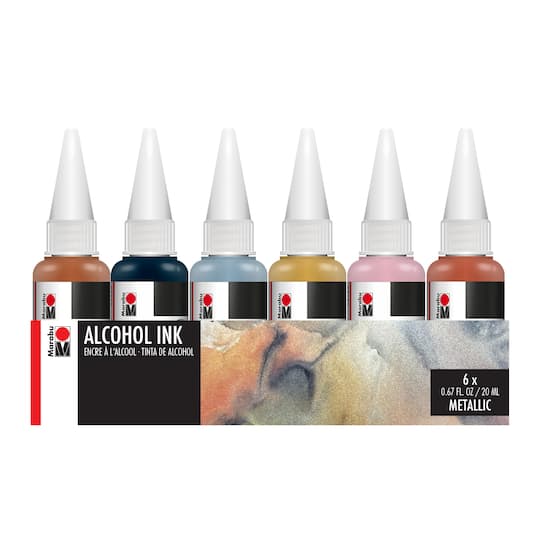 Marabu 6-Color Metallic Alcohol Ink Set